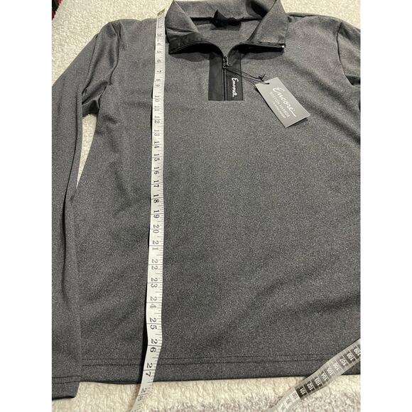 NWT Encore Boston Harbor Men's Sz S Mock Neck Quarter Zip Long Sleeve Shirt Gray - Picture 3 of 6